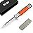 GVDV Folding Pocket Knife with G10 Handle, 7Cr17 Stainless Steel EDC Knife with Safety Liner-Lock, Camping Hunting Survival Knife for Men Women, Orange