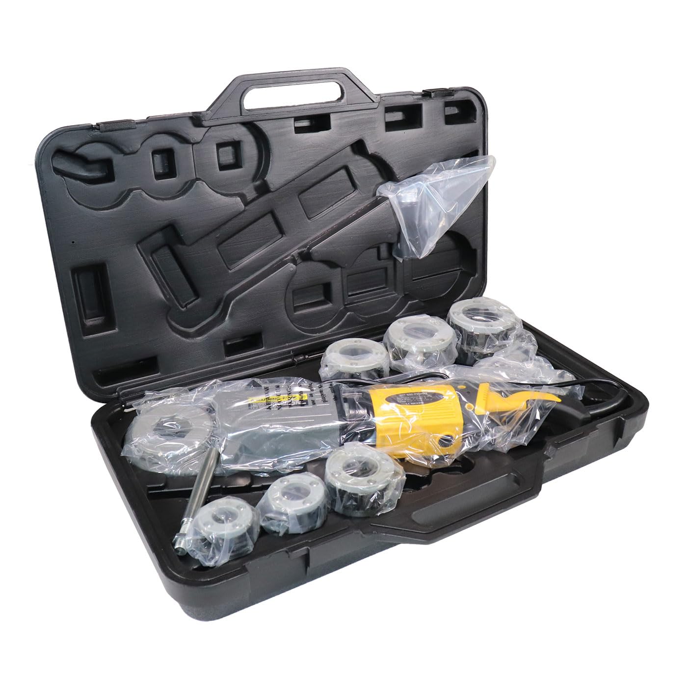 Steel Dragon Tools600 PRO MAX 1/2 in. - 2 in. Handheld Power Pipe Threader fits RIDGID 11-R NPT Pipe Threading Die Heads with Carrying Case