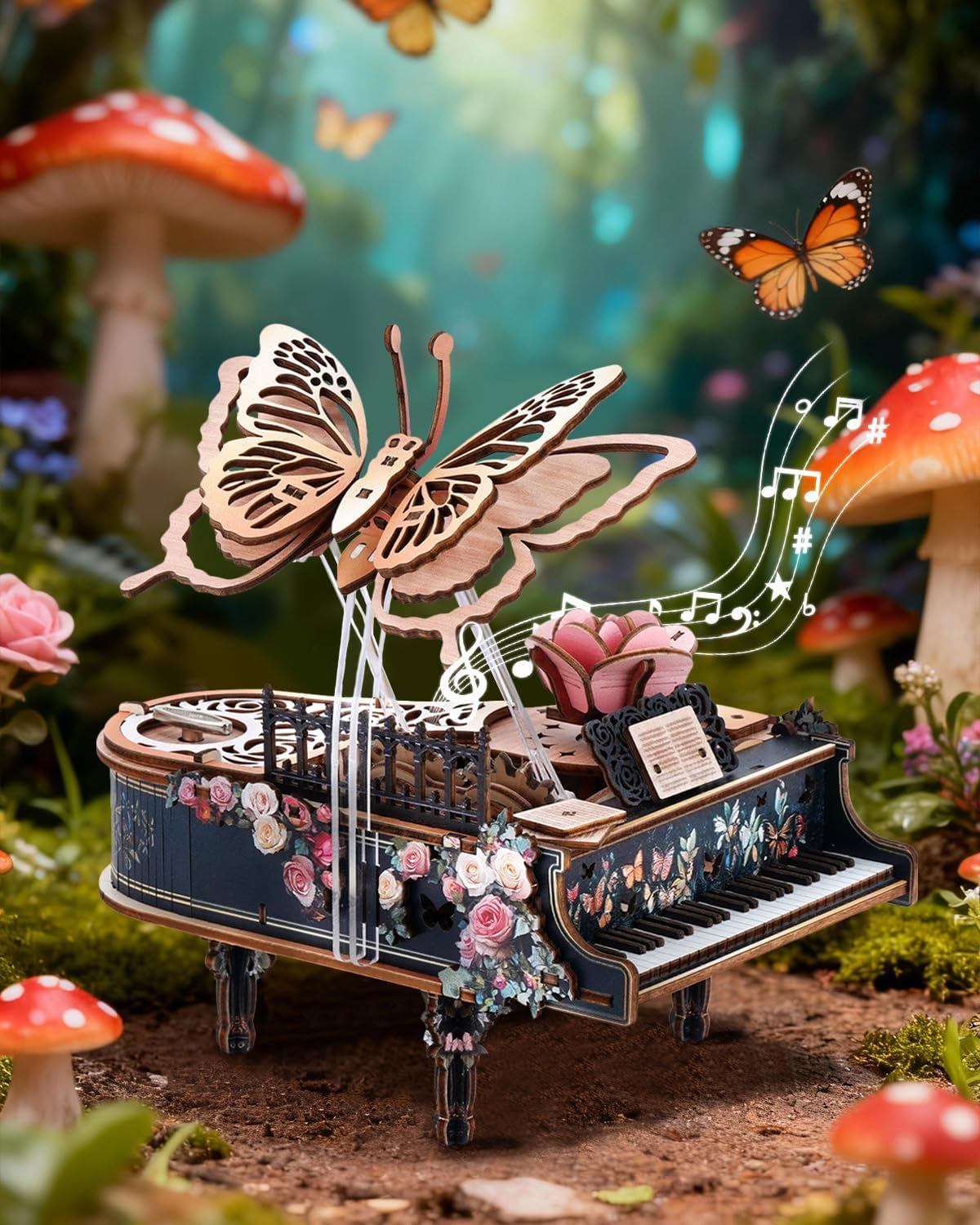 3D Puzzles for Adults, 3D Piano Puzzle Model Kit, Wooden Piano Puzzles for Adults Home Desk Decor DIY Crafts Wooden Music Box Puzzle Gifts for Men Women Hobbies for Holiday Birthday