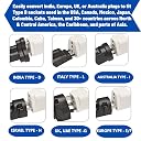 Vadda Bai 3 Pcs. India to US Travel Adapter – Universal Plug Converter – India to USA, Japan, Canada, Philippines, Mexico, Brazil, Thailand, Taiwan – for Mobile Phones, Laptop, Camera – 3 Pack –White gallery image