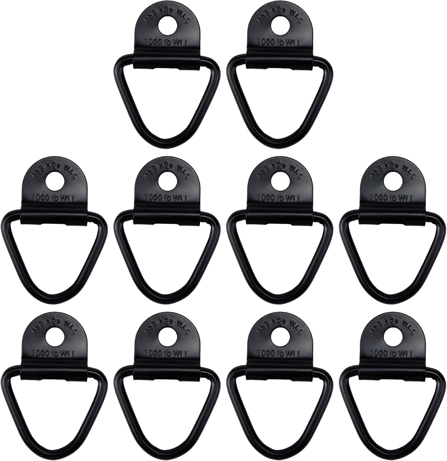 Wealrit 10 pcs Black Tie Down Anchor with Bolting Hole Heavy Duty Steel