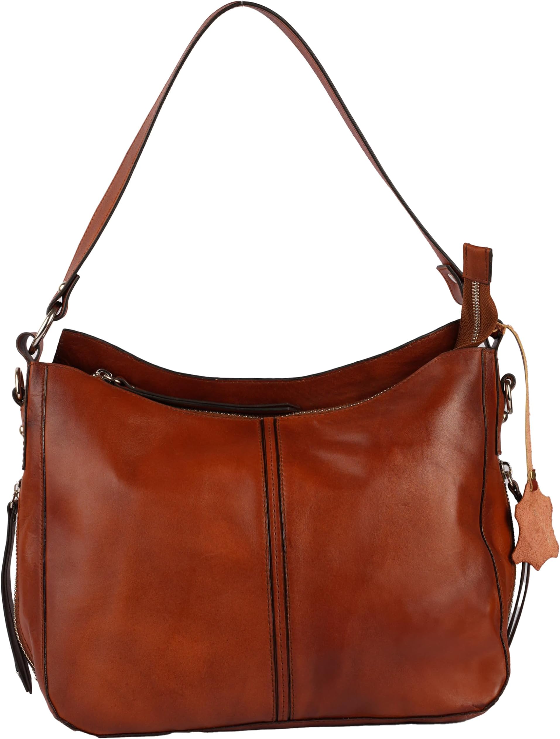 Genuine Leather Hobo bags for women - Fashionable leather handbags for Work Business School College Travel (Brown)