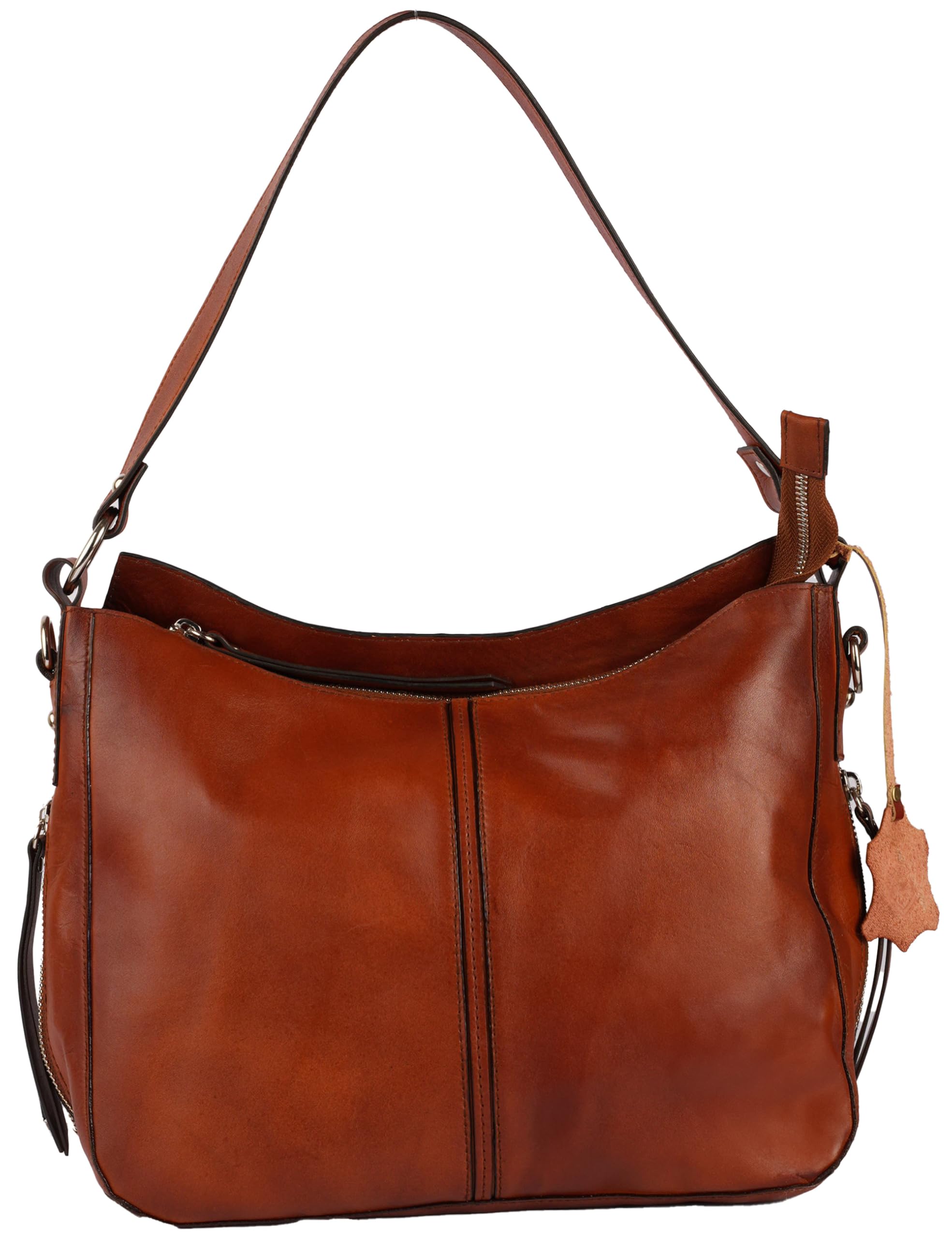 Genuine Leather Hobo bags for women - Fashionable leather handbags for Work Business School College Travel (Brown)