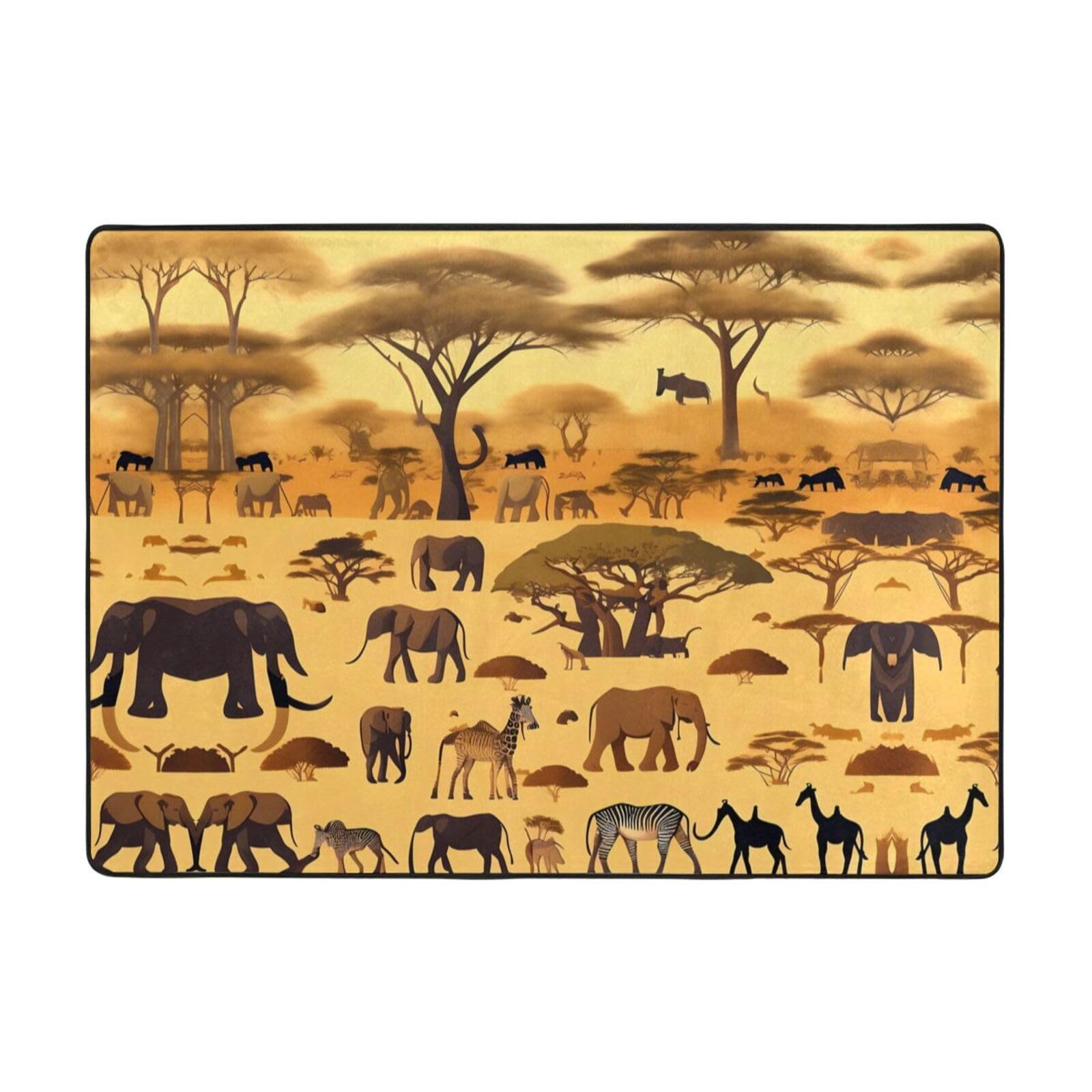 Tapis de sol doux pour sol froid salon motif animaux prairie BROLEO