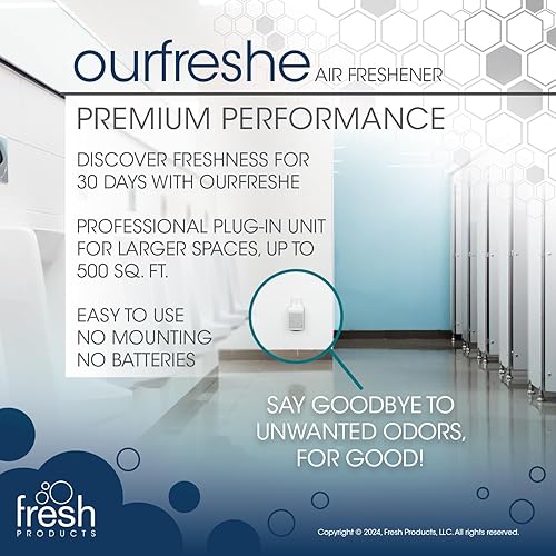 Miniatura 7 de Fresh Products ourfreshe - Ambientador enchufable para 30 días, reemplaza los aerosoles desordenados con fragancia seca para uso en espacios de