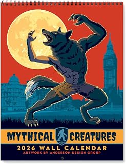 2026 Wall Calendar: Mythical Creatures From Around the World (Original by Anderson Design Group)