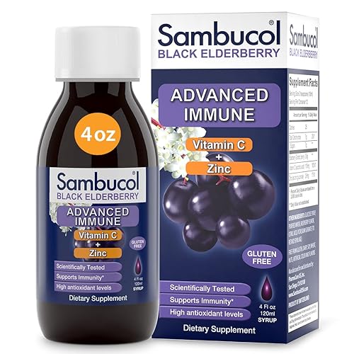 Miniatura 1 de Sambucol Jarabe de saúco negro fórmula original para apoyo inmunológico suplemento de saúco sambucus alto antioxidante para adultos y niños a partir