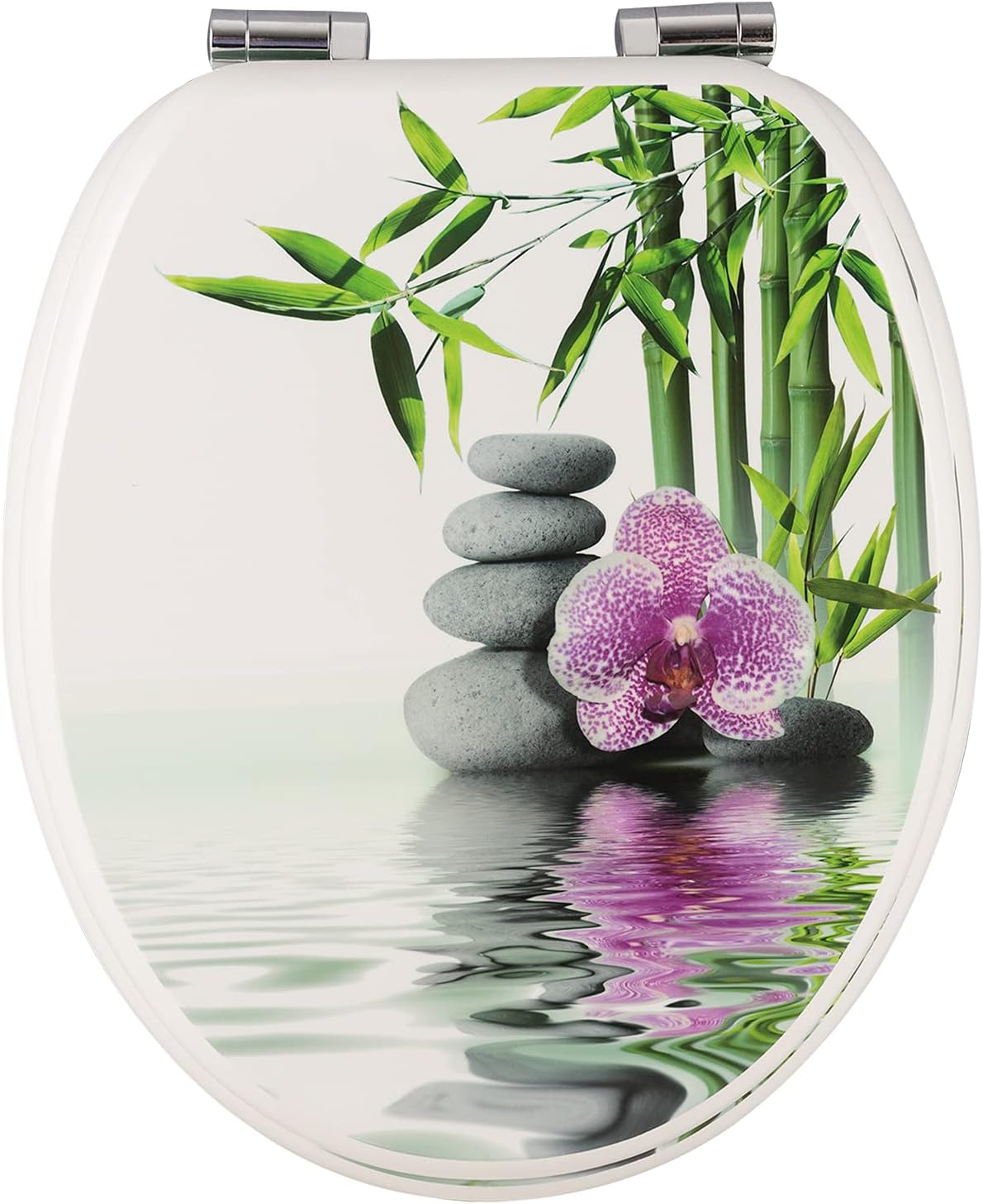 Heritage Oak Toilet Wood WC Seat complete with Soft Close Hinges