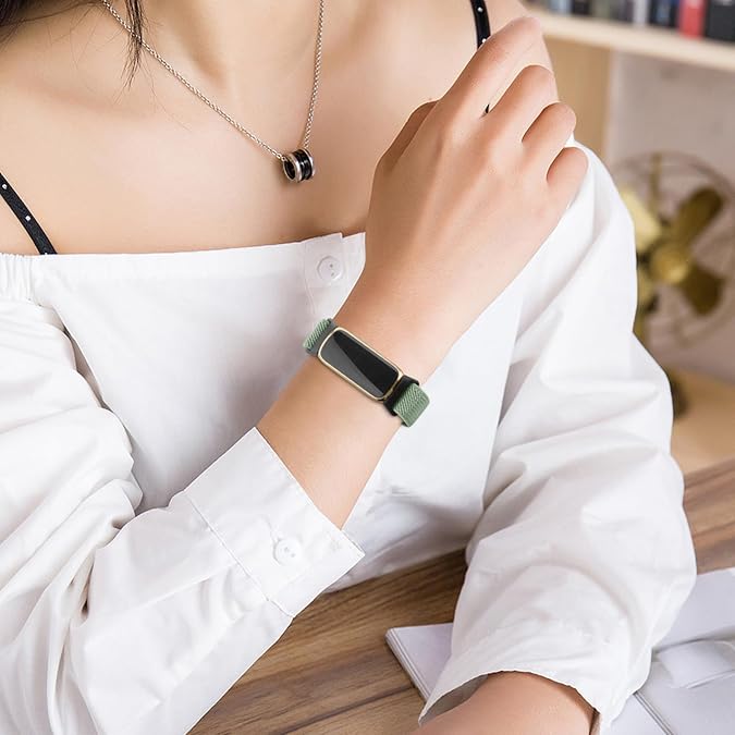 Tobfit Stretchy Band Compatible with Fitbit Luxe Bands for Women Men, Solo Loop Straps Elastic Braided Wristbands Replacement for Fitbit Luxe Bands
