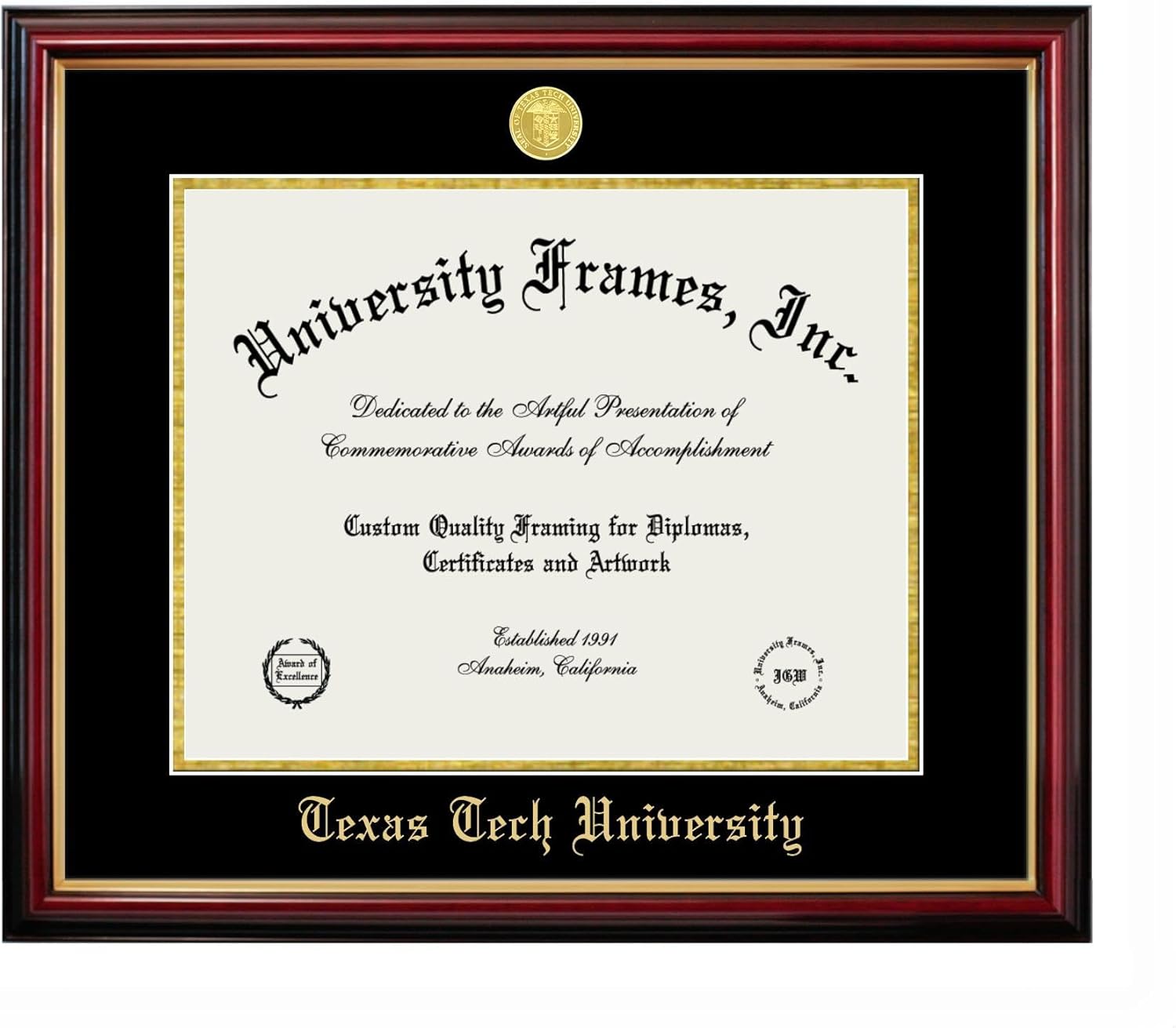 Campus Images Texas Tech University Red Petite Diploma Frame