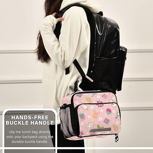 Miniatura 6 de Lindos elementos de Navidad - Lonchera térmica reutilizable - Bolsa de mano a prueba de fugas para oficina, picnic, senderismo y playa