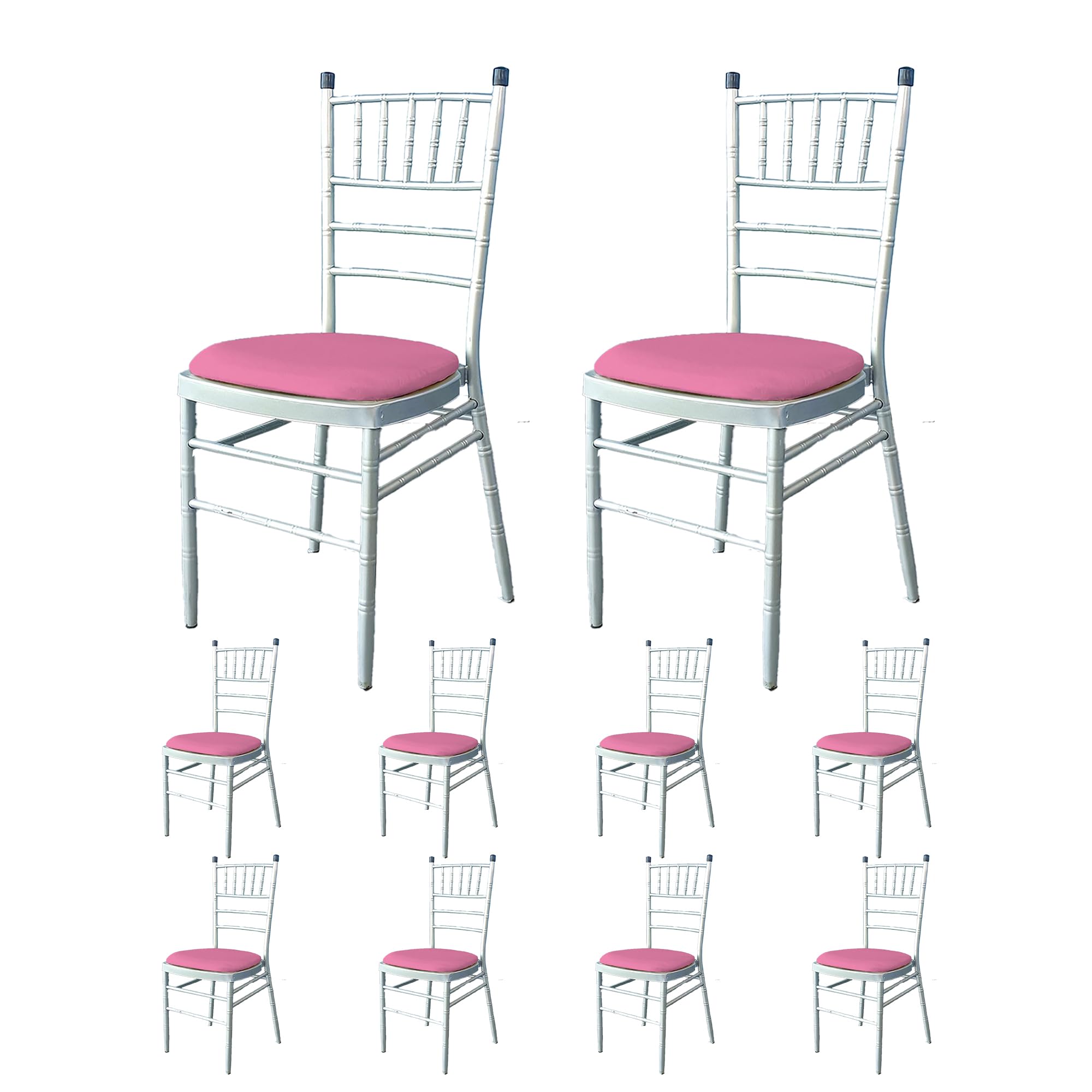 Trimming Shop Dining Seat Chair Covers, Seat Protector, Rose Pink, 20pcs