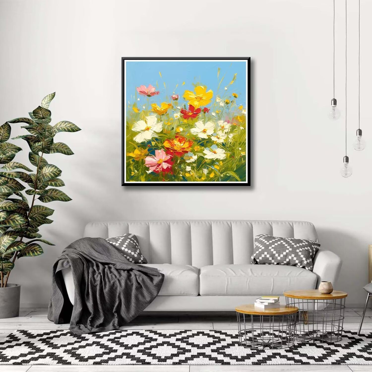 ダイヤモンドアート 色とりどりの花 5Ｄダイヤモンド塗装 セット 風景 ダイヤモンドペインティング キット 手芸キット 大人向け 全