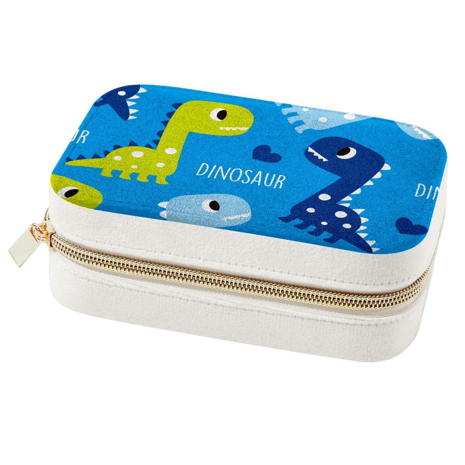 Boîte à bijoux cadeau demoiselle d'honneur motif dinosaure bleu