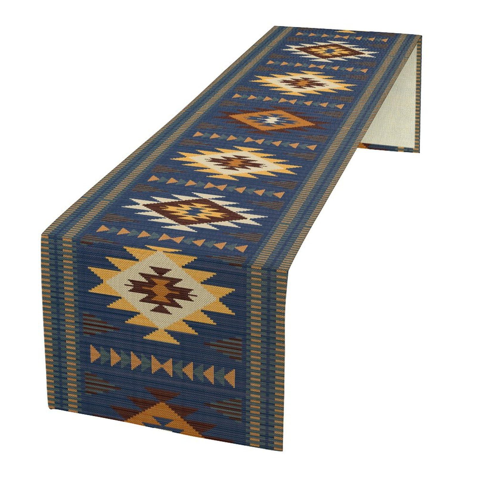 PHTAYOT Aztec Table Runner
