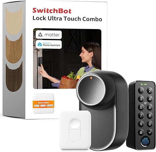 Miniatura 1 de Smart Lock Ultra con teclado con control remoto, cerradura de puerta de huellas dactilares, control remoto de aplicación, cerrojo de teclado WiFi