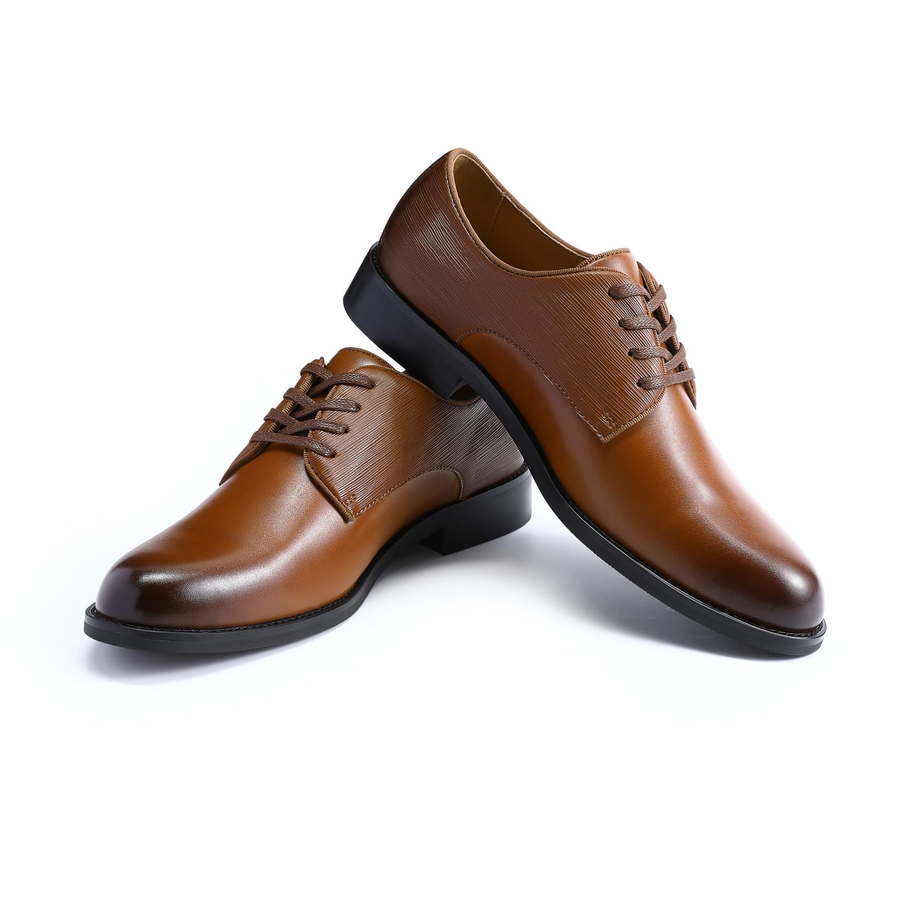 Allthemen Scarpe Derby Stringate Uomo Eleganti Basse Oxford in Pelle Lavoro Casual Brogue PU Vintage