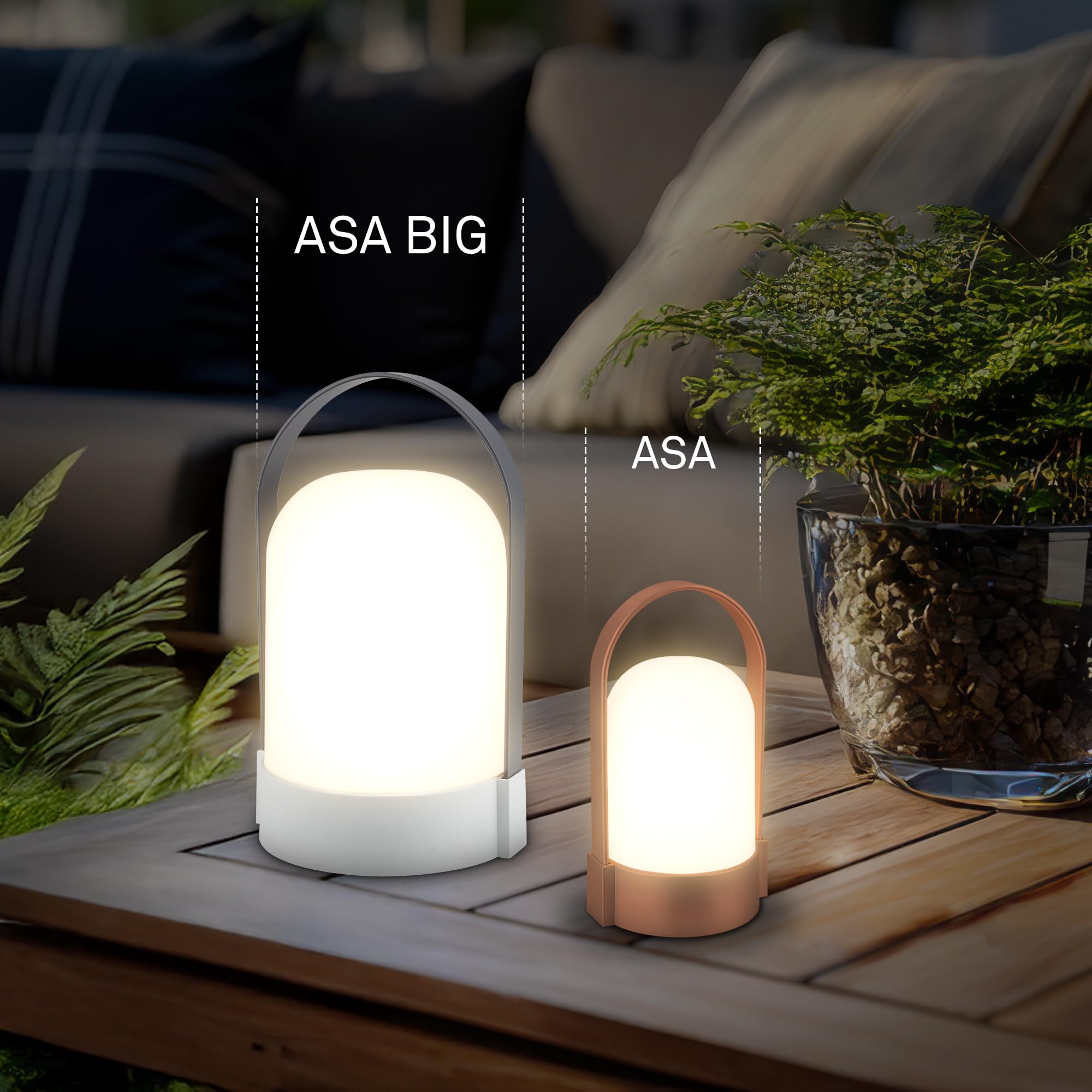 BRILONER - Bezprzewodowa lampa stołowa LED IP44, dotykowa, możliwość ściemniania, wymienna bateria, lampka nocna do czytania, LED, kemping, lampa akumulatorowa, 9 x 8 x 15,5 cm, brązowy metal