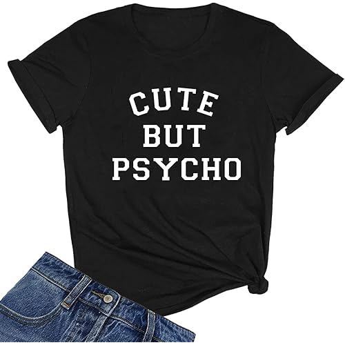 YITAN Letter Print Short Sleeve O Neck Women T Shirt Top