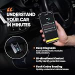 Ancel Echo OBD2 Scanner Bluetooth - Wireless Car Diagnostic Tool for iOS Android, All System Bidirectional Control Scan Tool, Automotive Code Reader with Reset, Battery Registration, Free Updates
