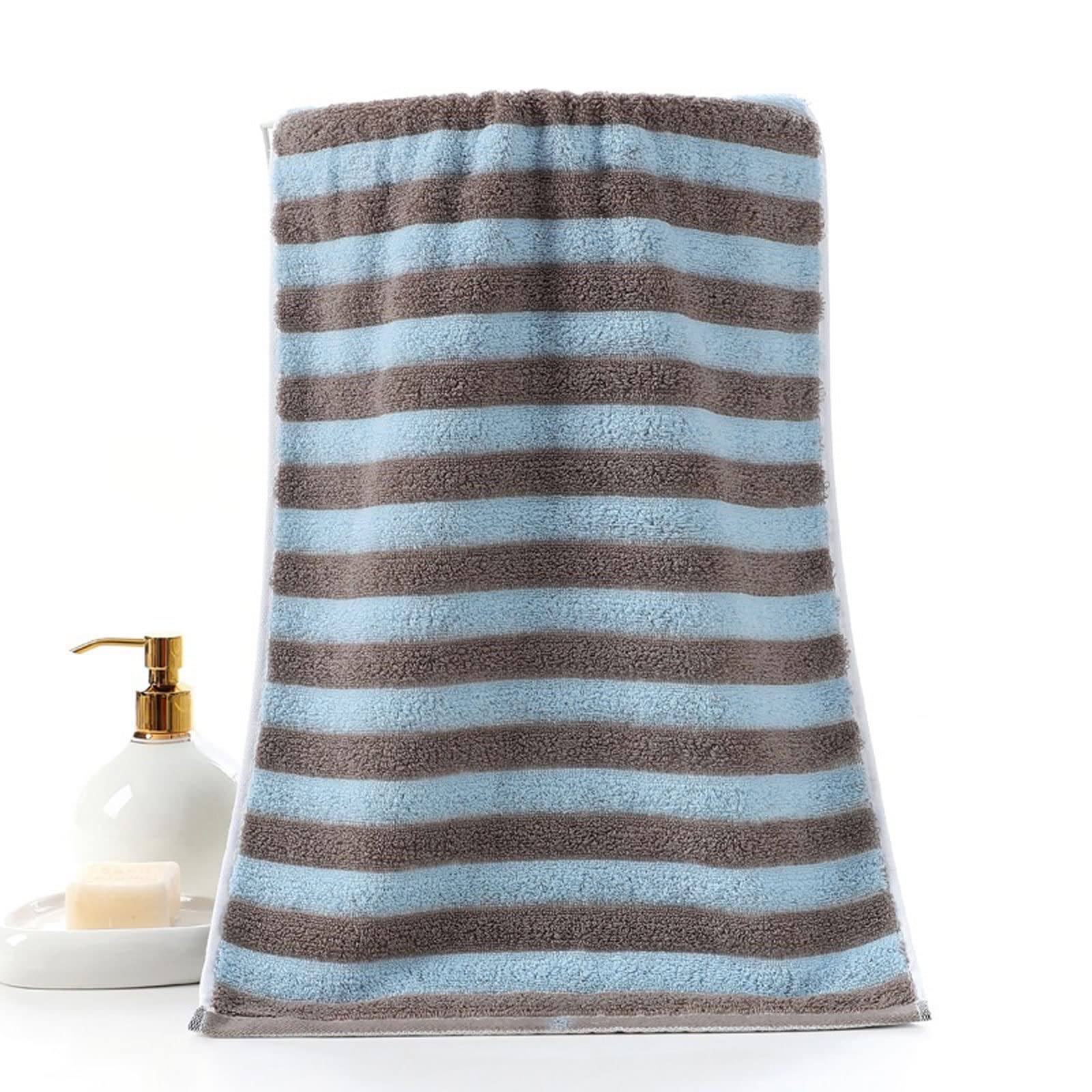 Toallitas de baño con Estampado de Rayas, Suaves, para Adultos, Hombres y Mujeres (A) (C)