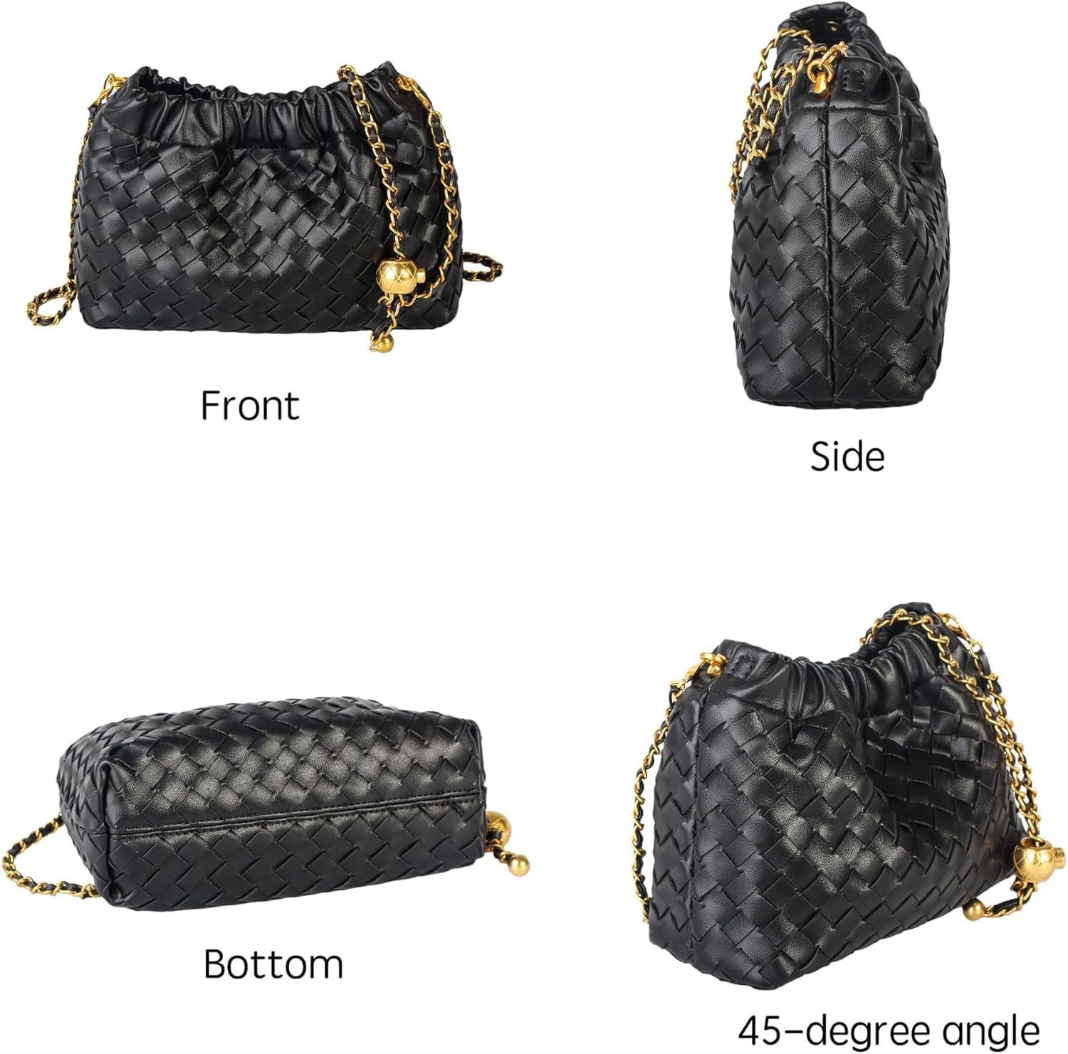 Eiyye Woven Bag for Women Crossbody Purse Braided Shoulder Bag Hobo Purse for Casual Outfits - Image 4