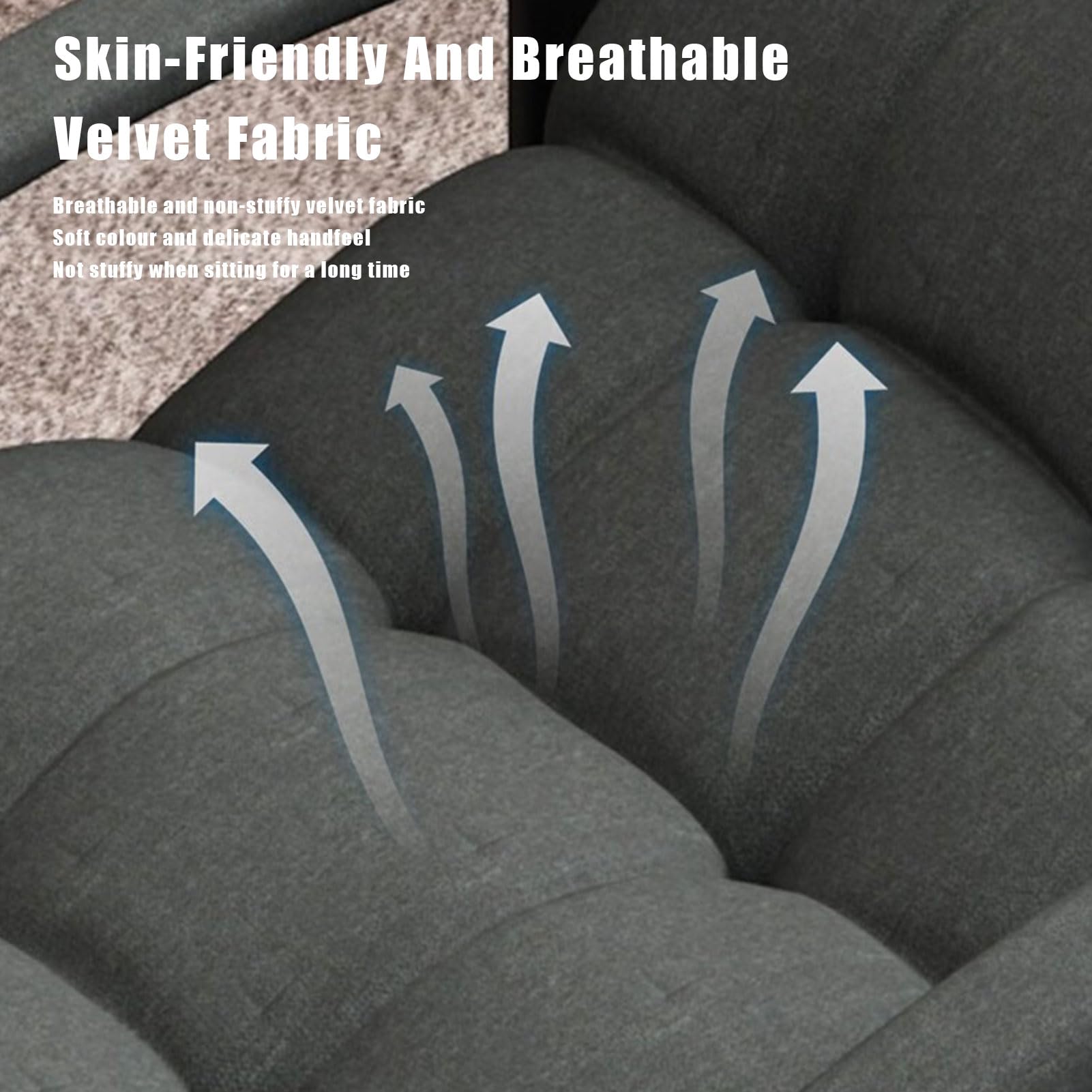 Mecedora mecedora tapizada con respaldo alto, silla reclinable moderna para sala de estar, dormitorio y balcón