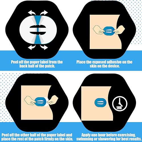 Miniatura 3 de Nuanchu 36 parches adhesivos compatibles con Dexcom G6, parche impermeable para ducha, parches adhesivos precortados con correa, cinta precortada a