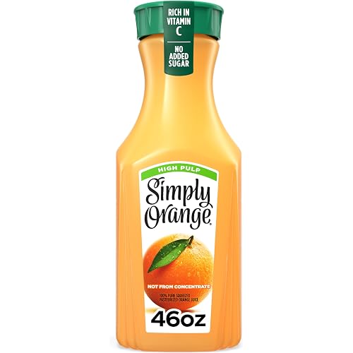 Simply Orange High Pulp Orange Juice Bottle, 46 fl oz