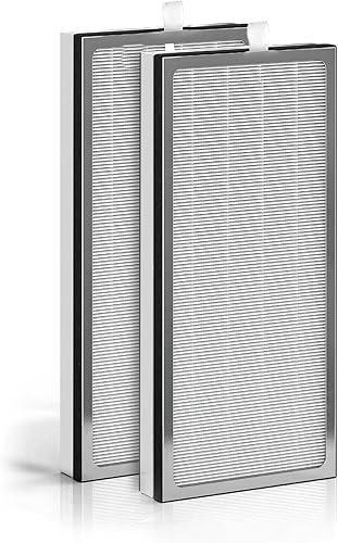EMSU - Filtro de repuesto para purificador de aire, compatible con integración 40, 3 en 1 de prefiltro, H13 True HEPA y carbón activado, paquete de 2