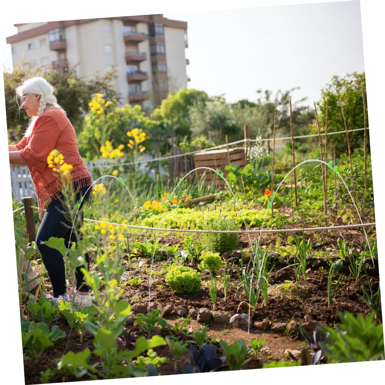TOYANDONA Archi per Tunnel Orto in Polietilene e Fibra di Vetro | Flessibili, Pieghevoli e Riutilizzabili, Facili da Installare, Soluzione Leggera per Coperture da Giardino