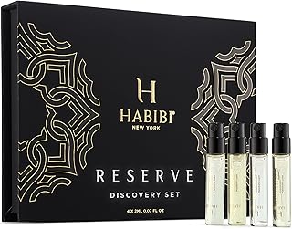 H HABIBI Reserve Oud Collection Discovery Sample Set | Eau De Parfum | Travel Perfume Oud Samples For Women And Men, Cologne Samples for Men,Made In USA