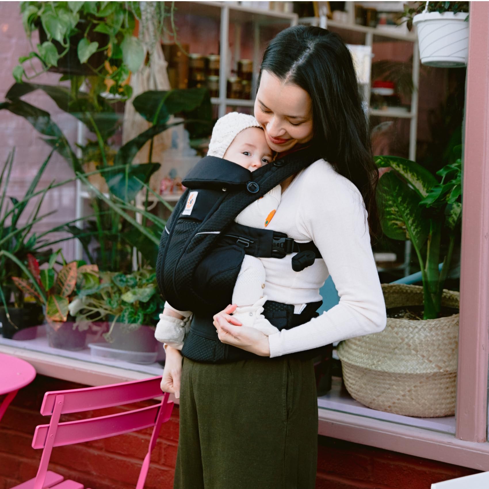 Ergobaby Omni Breeze Porte-Bébé 4 Positions Mesh SoftFlex™ Onyx Black 0-20,4 kg
