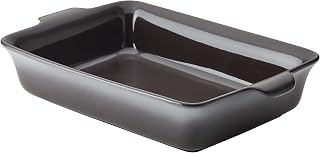 Vesta Baking Dish/Lasagna Pan/Ceramic Rectangular Bakeware, 9 Inch x 13 Inch, Graphite Gray