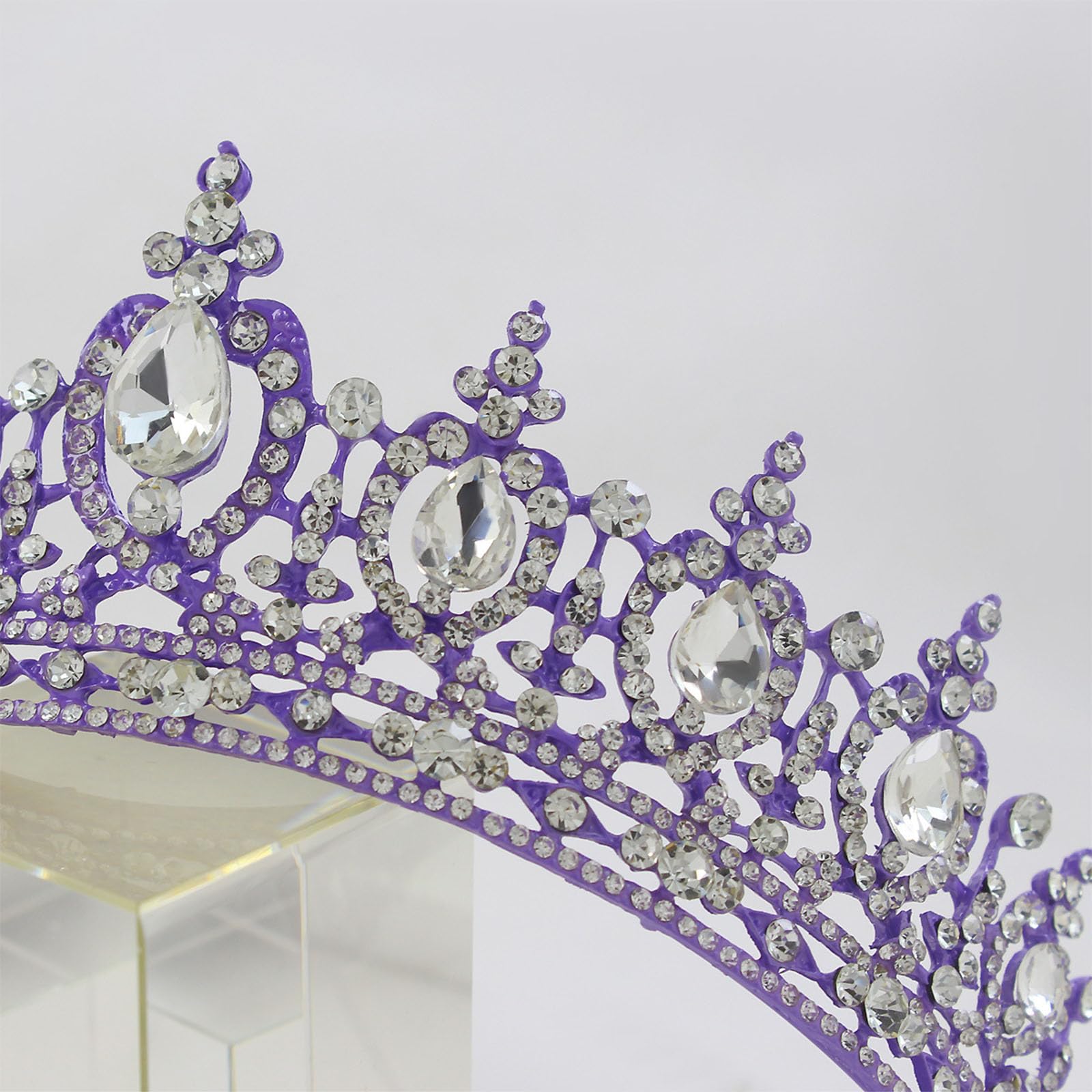 SLXLYH Cerchietto per capelli con strass luccicanti e cristalli, accessorio per feste serali (Kc sfondo oro P