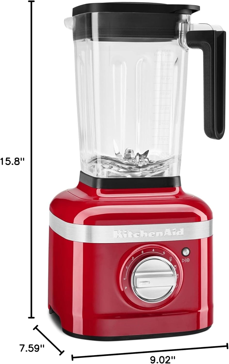 Dimensions of the KitchenAid K400 Blender