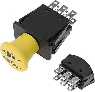 Lawn Mower PTO Switch Pull/Push 10A 8 Terminals for Exmark Toro 116-0124 103-5221 Lazer Z, Delta 6201-342, 6204-342, MTD 725-07520