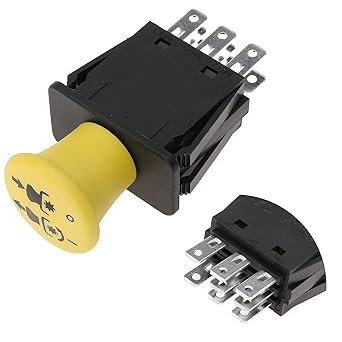 Lawn Mower PTO Switch Pull/Push 10A 8 Terminals for Exmark Toro 116-0124 103-5221 Lazer Z, Delta 6201-342, 6204-342, MTD 725-07520