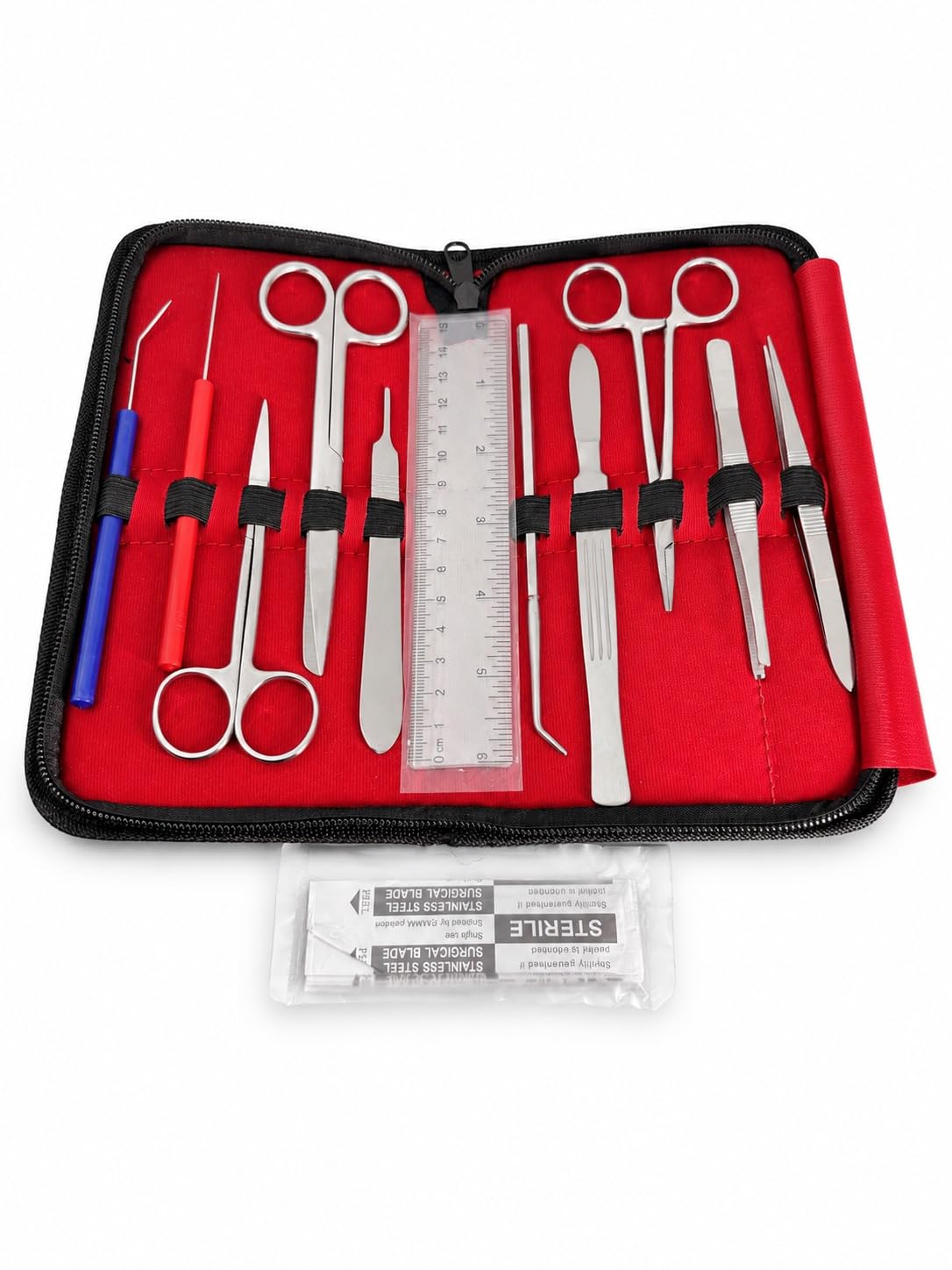 Gross-Anatomy Dissection Kit for Med-Students, 21Pcs in Fine Zipper Case Stainless Steel Dissecting Instruments Easy to Carry — Amazon image 2