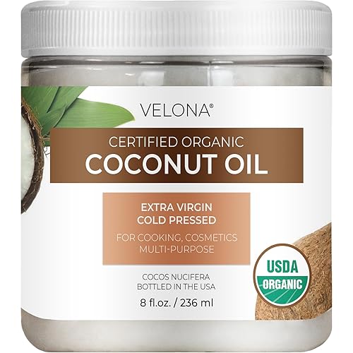 Vista 19 de velona Aceite de coco orgánico certificado por USDA, extra virgen, 2 onzas líquidas, grado alimenticio y cosmético, en frasco, virgen extra