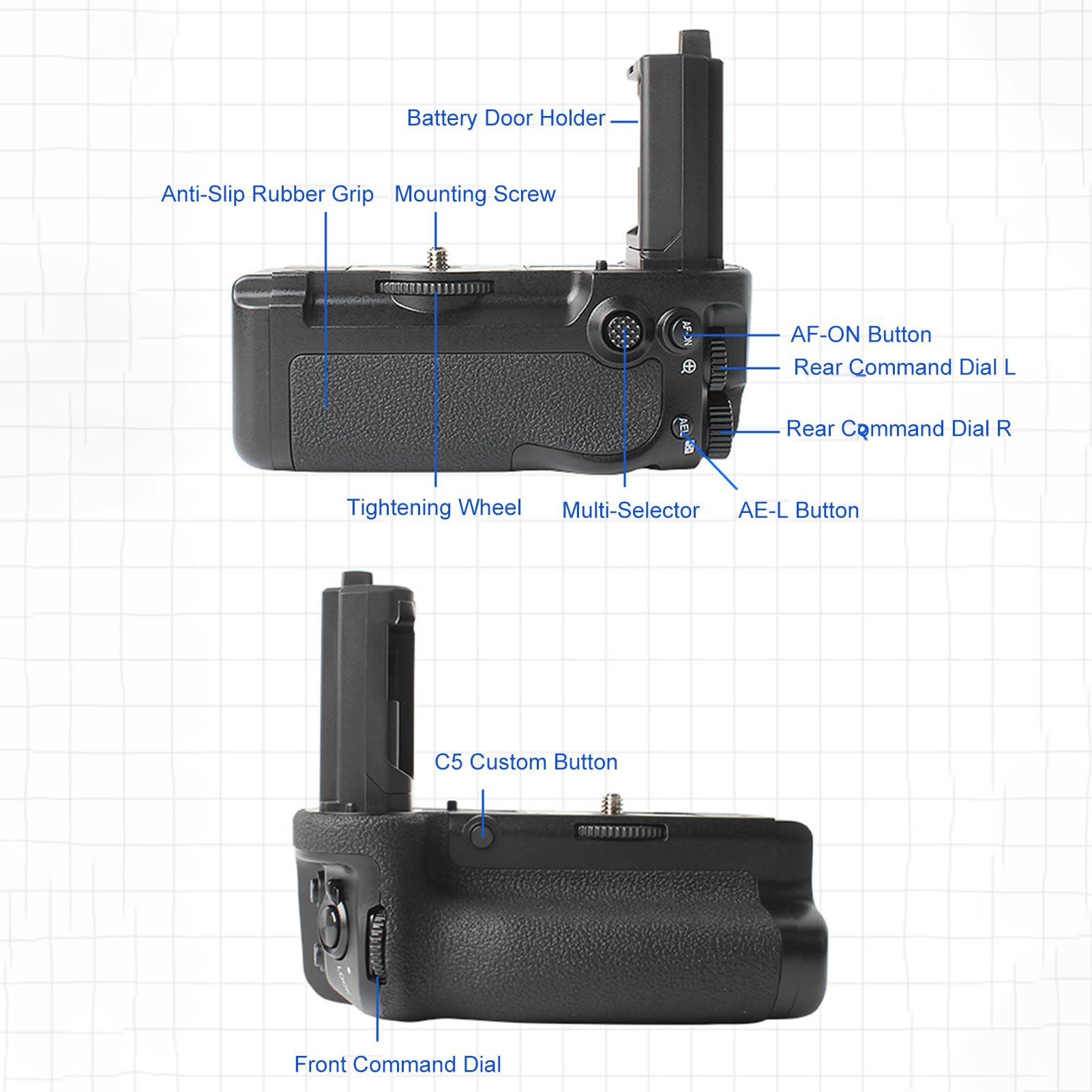 Cryfokt Impugnatura Verticale Battery Grip per A9III/A1II, Stabilità
