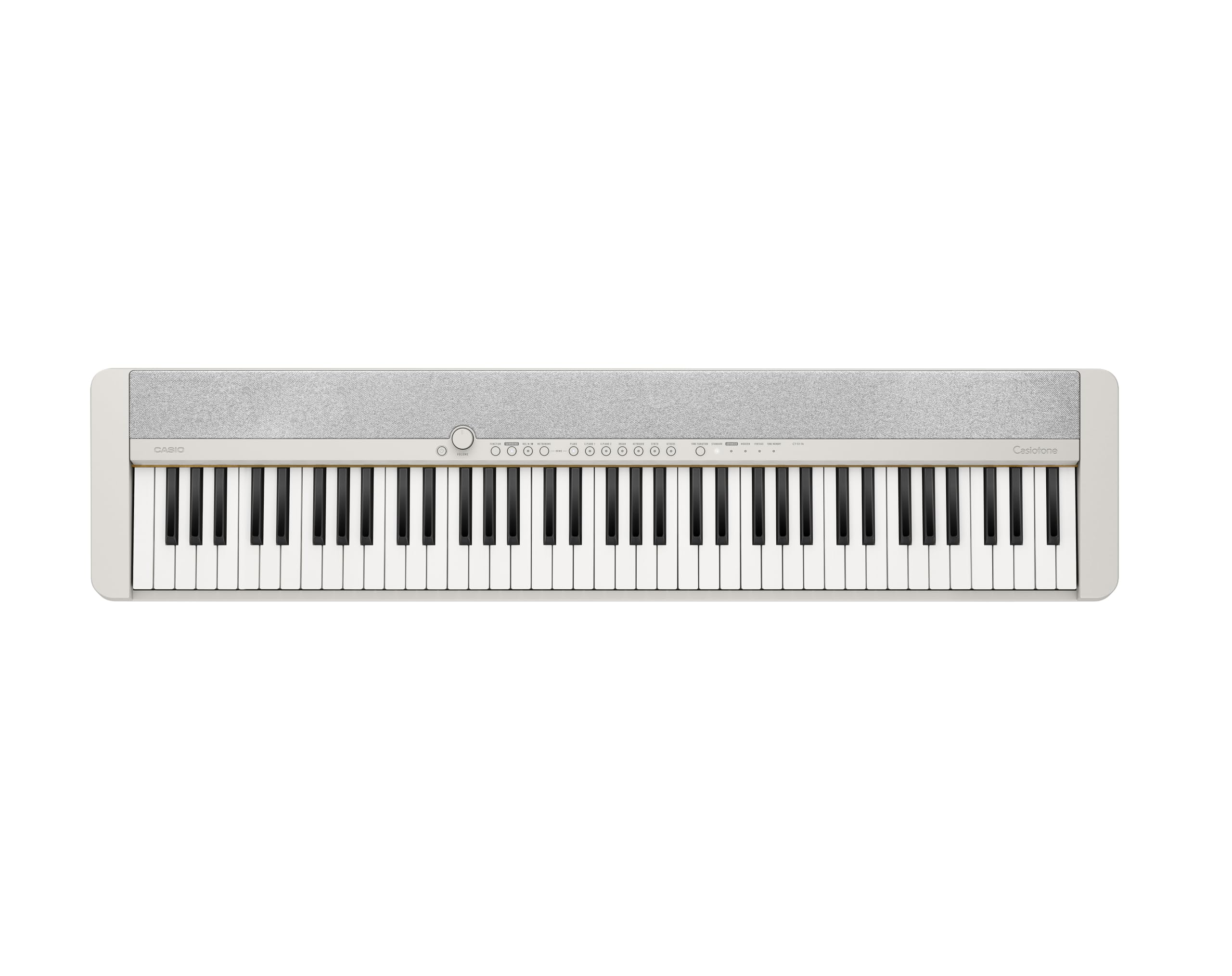 Casio Casiotone CT-S1-76WE Piano-Keyboard avec 76 Touches à Frappe Dynamique, 61 sons, Blanc