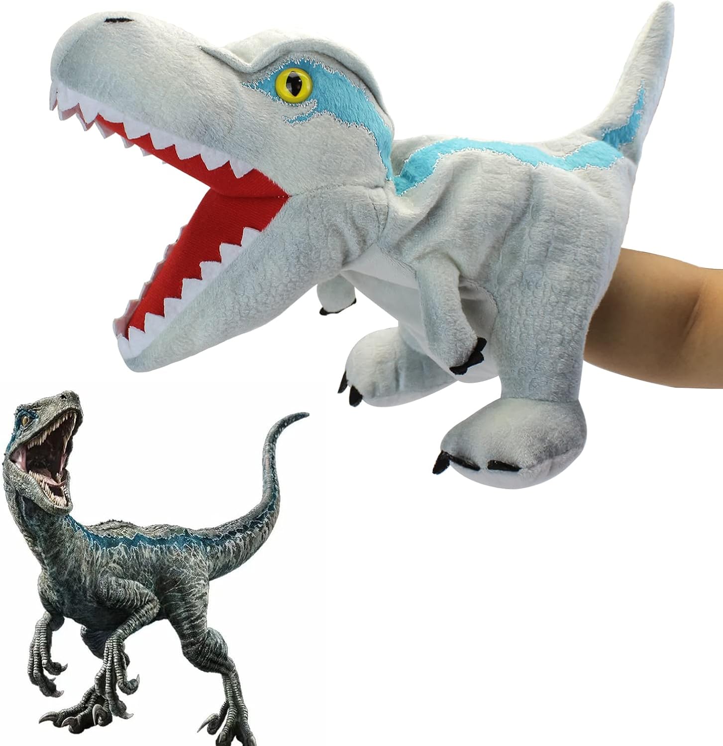 Puppet s Hand Pupp ETS for Kids, Dinosau r Hand Puppets Dinosau r Toys Plush Puppet Stuffed Hand Puppet Dinosaur Toy,Puppe t Story Toys Dinosaur Puppets Dinosaur Toys for Kids image 4