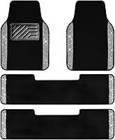 Vista 23 de CAR PASS - Tapetes para automóvil con diamantes de imitación y almohadilla para el talón, antideslizantes, de cloruro de polivinilo, impermeables