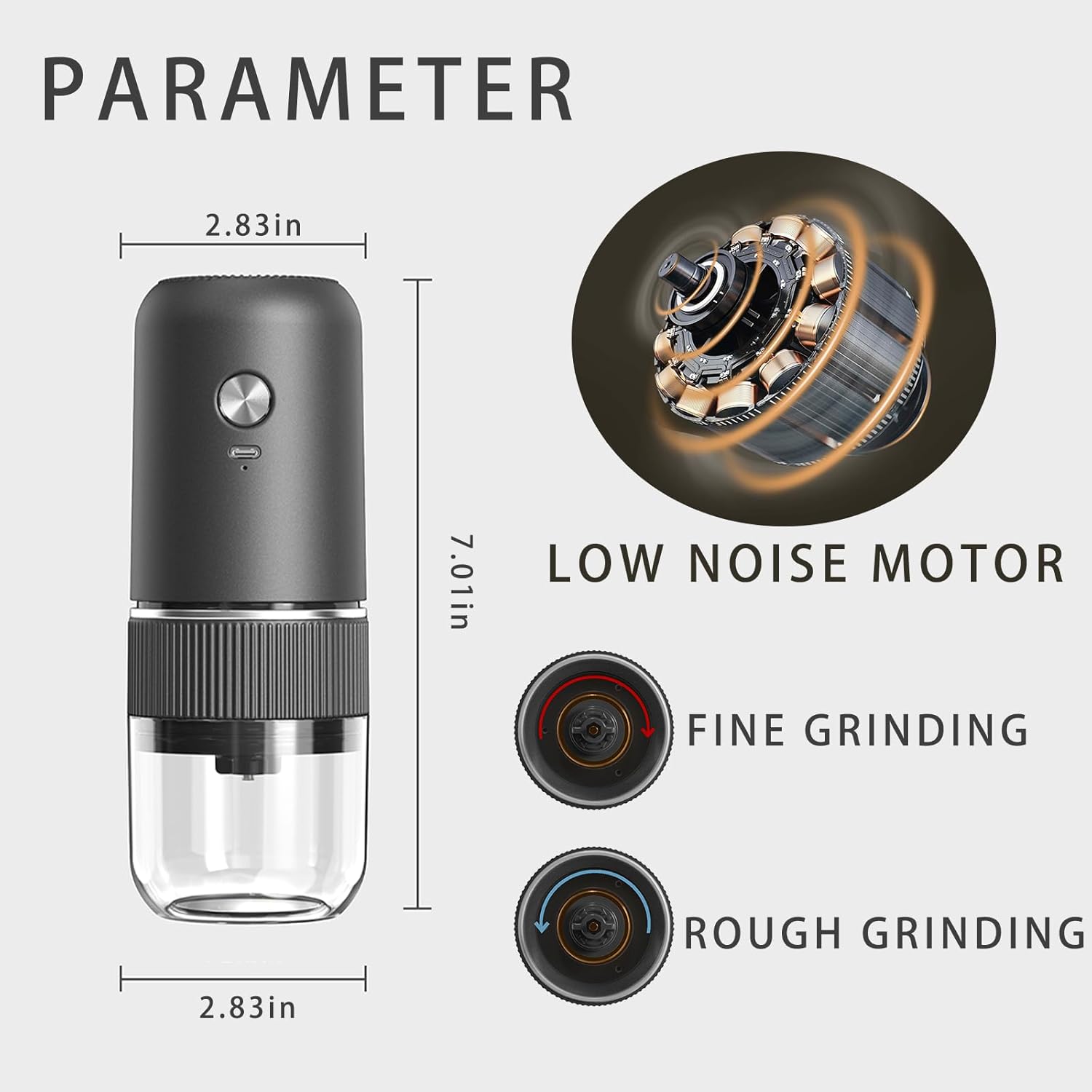 Coffee Grinder – Electric Burr Coffee & Coffee Bean Grinder, Small Espresso Machine for Home Use, Spice Machine, Coffee Machine Compatible Bean Grinder for Fresh Brews.