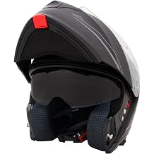 Zorax Matt Black/Silver L 59-60cm ZOR-838 Double Visor Modular Flip up Front Motorcycle Motorbike Helmet ECE 2206 Approved