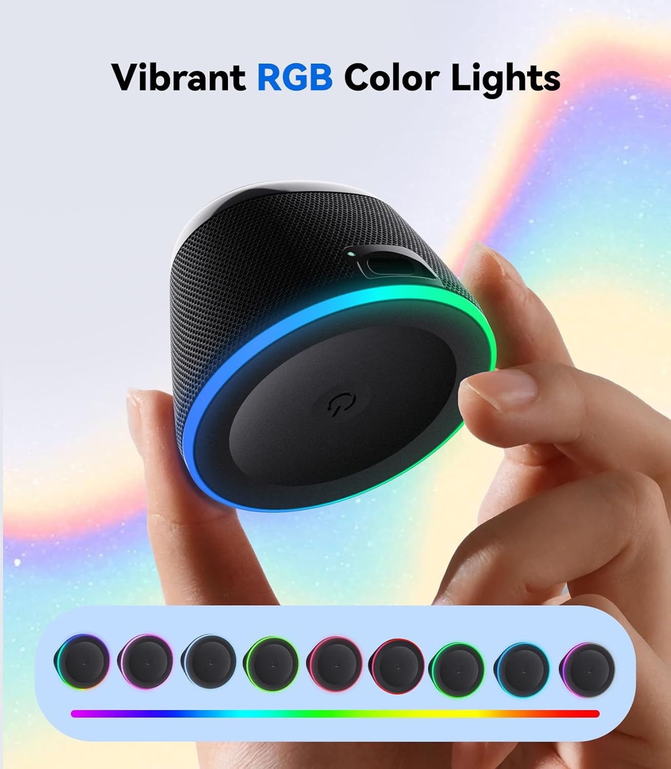 dbsono speaker with vibrant RGB lights