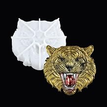Tiger Head Resin Mold 3D Animal Silicone Mold Tiger Epoxy Resin Molds Wall Hanging Resin Mold Tiger Head Silicone Molds for Resin Casting DIY Art Crafts Wall Door Decor