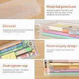 Lifewit Plastikowy piórnik z zatrzaskową pokrywką, 10 sztuk | Twardy piórnik o dużej pojemności, organizer do rękodzieła
