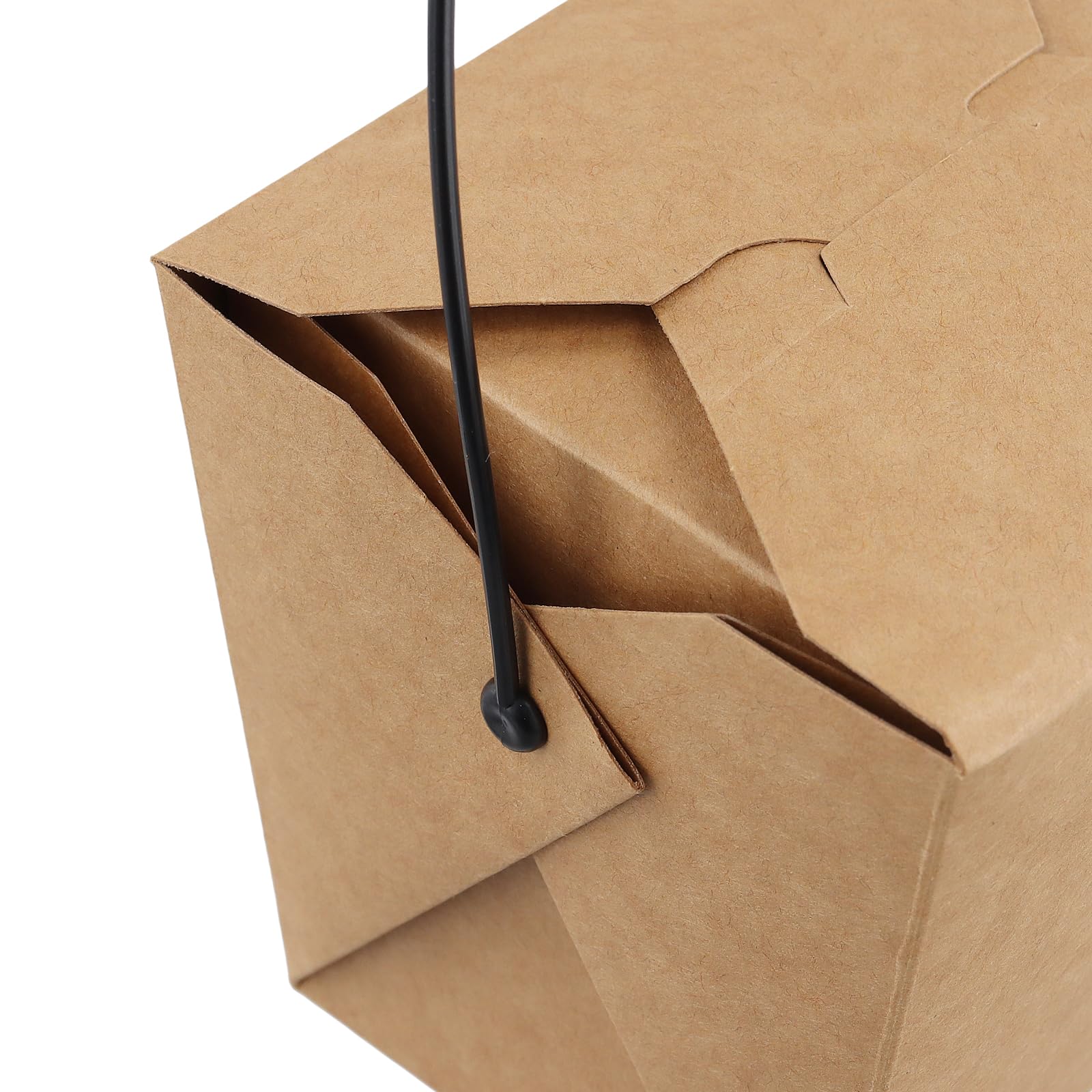Lot de 100 boîtes à emporter chinoises de 737,1 g, en papier kraft avec poignée, pour restaurant, boulangerie, cuisine